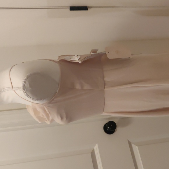 WAYF The Wesley Cowl Neck Chiffon Gown in Champagne sz Small - Picture 4 of 13